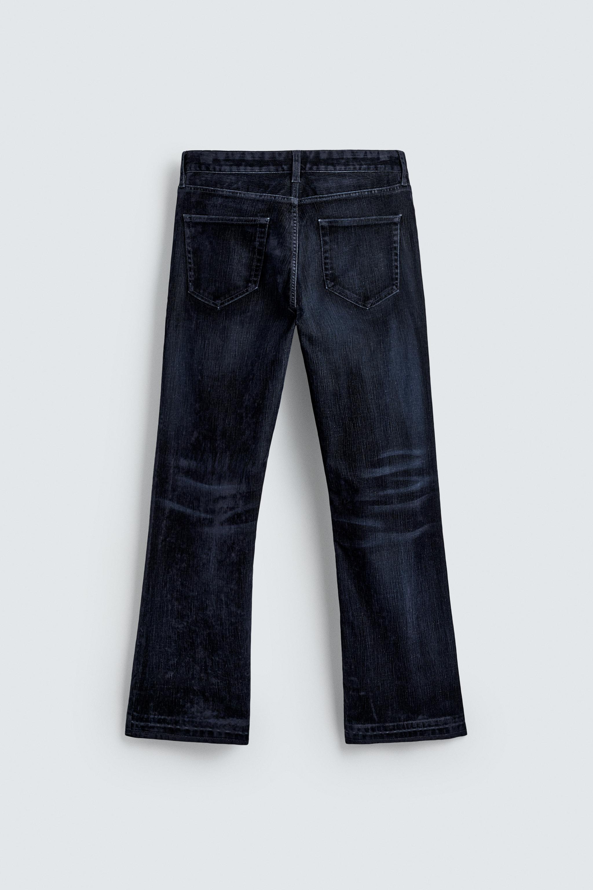 FLOCKED FLARE FIT JEANS